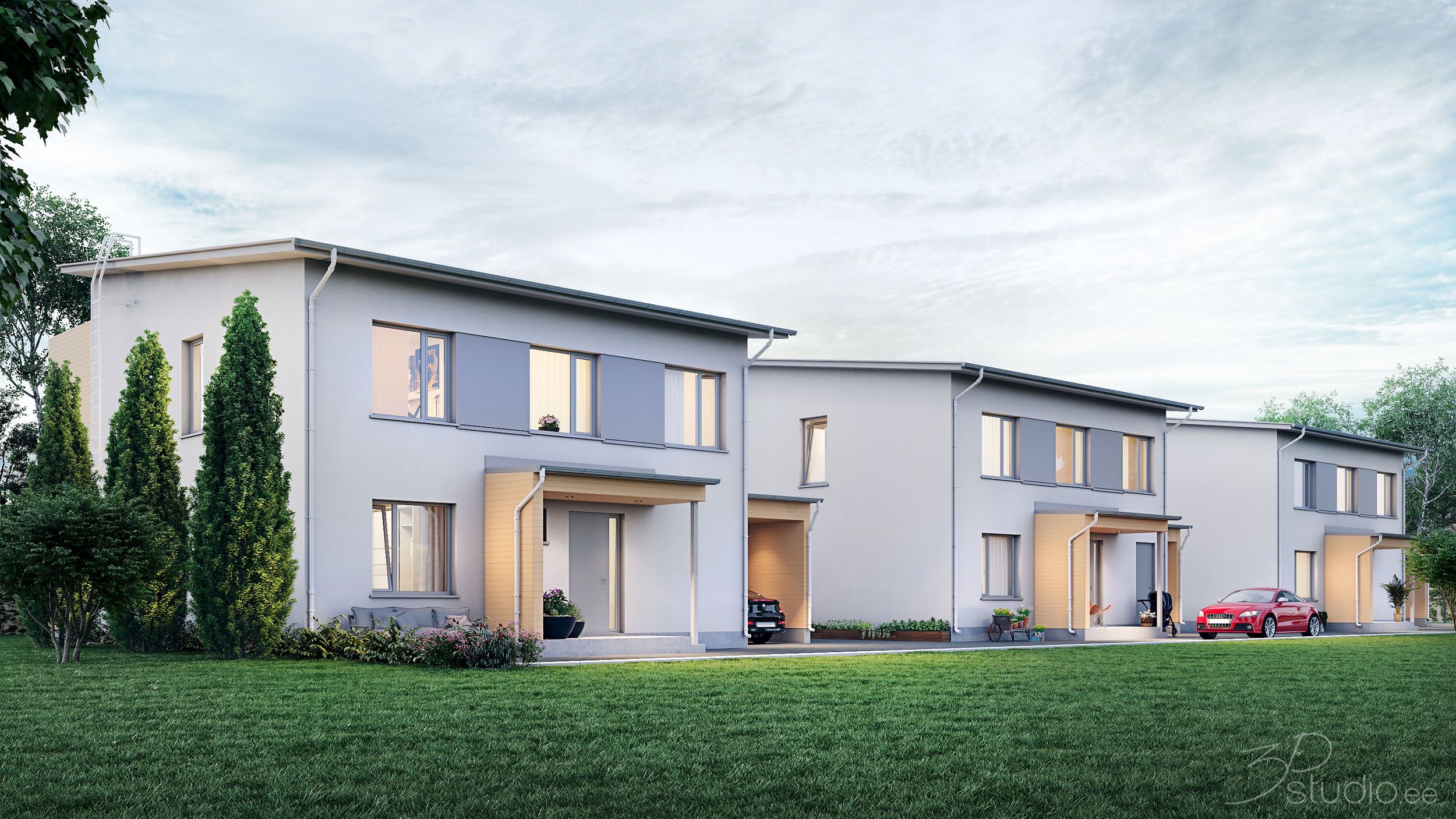 Architectural visualization, 3D rendering, Uudenkirkontie